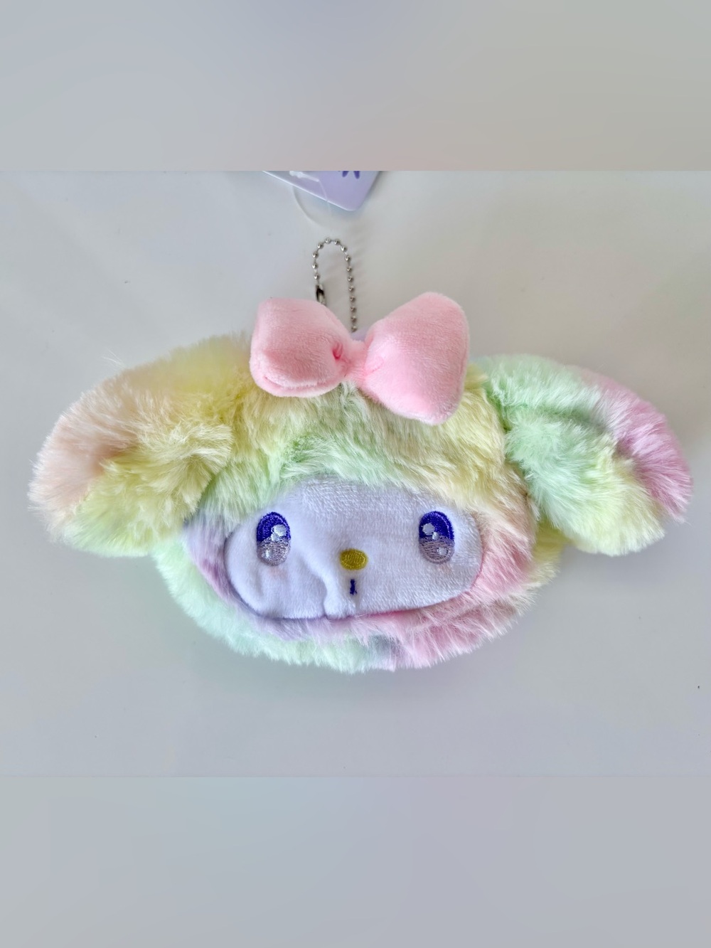 My Melody Rainbow Pastel Plush Bag Charm Keychain Coinpurse NWT Japan Exclusive